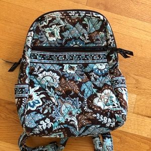 Vera Bradley blue and brown backpack